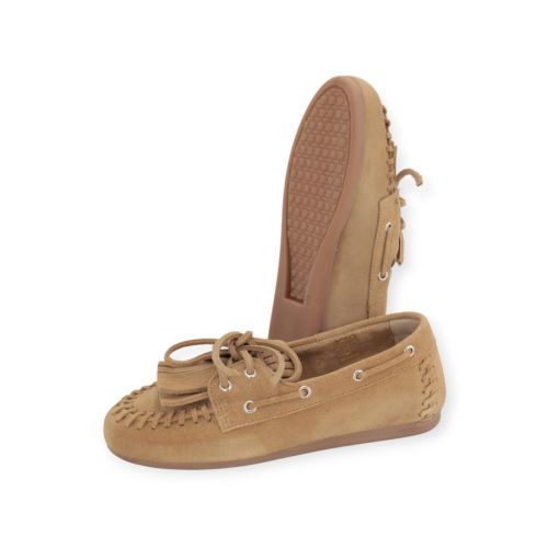 Pavement Magda mocassin in zand suède voor dames