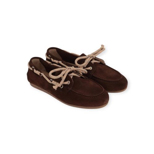 Pavement Marin Bold Lace bootschoen mocassin in bruin suède. 