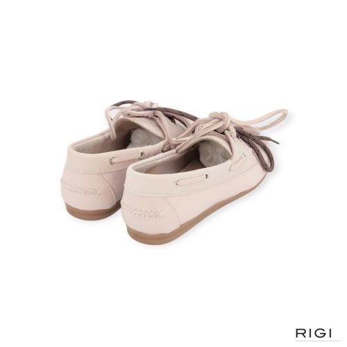 Pavement Marin Lace mocassin in roze leer voor dames. Pavement Marin Lace mocassin in roze leer voor dames.
