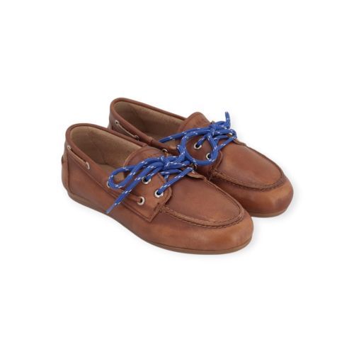 Pavement Marin Lace mocassin boatloafer in bruin leer. 