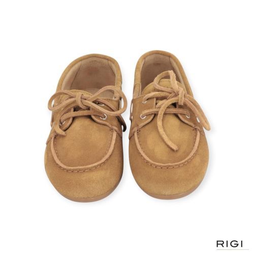 Pavement Marin mocassin, bootschoen in camel - beige suede leer voor dames. 