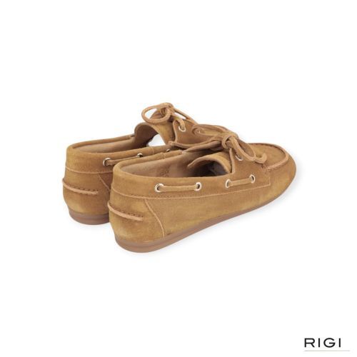 Pavement Marin mocassin, bootschoen in camel - beige suede leer voor dames. 