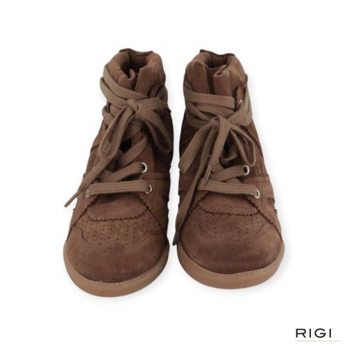 Pavement Pavibe 2 enkelsneaker, sneakerboot in bruin suède voor dames.