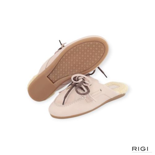 Pavement Yasma Lace Fur slipper in roze leer voor dames. Pavement Yasma Lace Fur slipper in roze leer voor dames.
