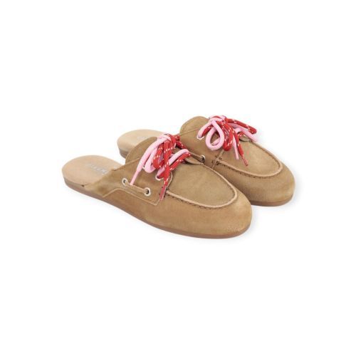 Pavement Yasma Slipper in zand / taupe suède voor dames. 