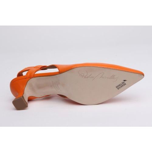 Pedro Miralles dames pump in orange leer