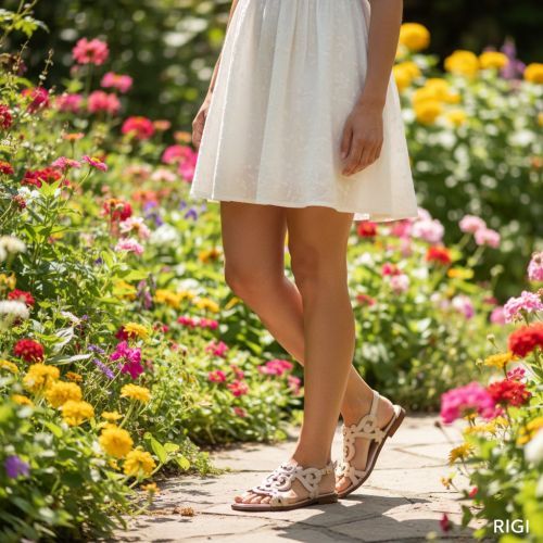 Pedro miralles 18032 dames sandaal plat in het nude leer.