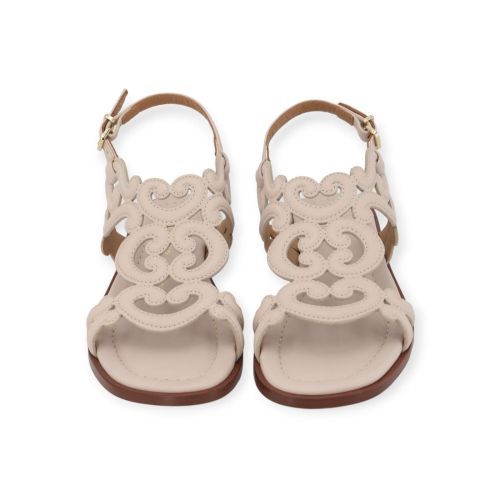 Pedro miralles 18032 dames sandaal plat in het nude leer.