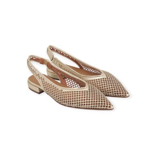 Pedro Miralles dames ballerina in goud leer slingback. Pedro Miralles dames ballerina in goud leer slingback.