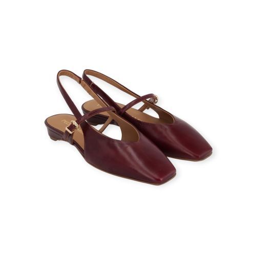 Pedro Miralles ballerina in bordeaux leer voor dames. 