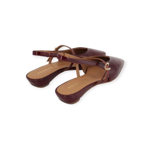 Pedro Miralles ballerina in bordeaux leer voor dames. 