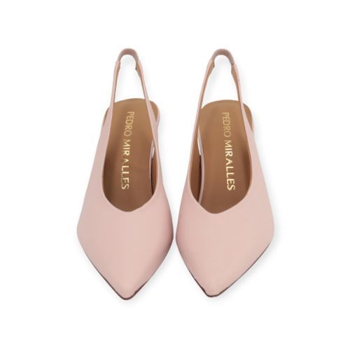 Pedro Miralles roze pump slingback. 