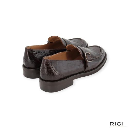 Pedro Miralles 24017 mocassin in bruin crocco leer voor dames. Pedro Miralles 24017 mocassin in bruin crocco leer voor dames.