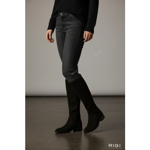 Pedro Miralles dames laars in zwart suede stretch. 