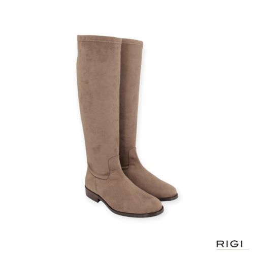 Pedro Miralles dames laars in taupe suede - stretch.