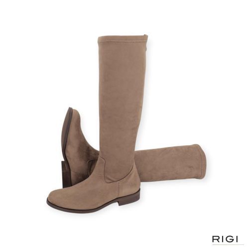 Pedro Miralles dames laars in taupe suede - stretch.