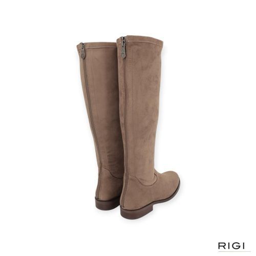 Pedro Miralles dames laars in taupe suede - stretch.
