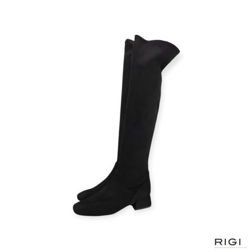 Pedro Miralles 24195 in stretch suède zwart voor dames. 