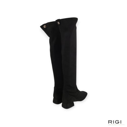 Pedro Miralles 24195 in stretch suède zwart voor dames. 