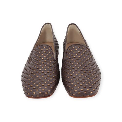 Pertini dames mocassin in bruin leer.