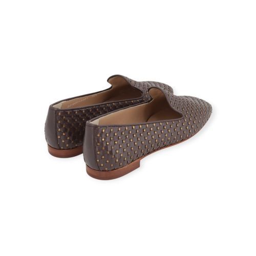 Pertini dames mocassin in bruin leer.