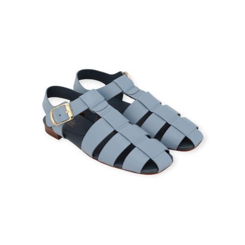 Pertini dames sandaal in licht blauw leer.