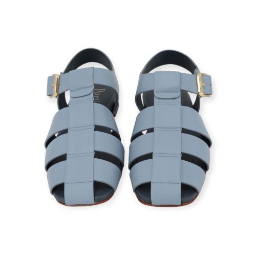 Pertini dames sandaal in licht blauw leer.