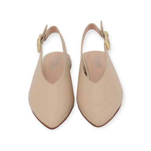 Pertini dames ballerina slingback in beige leer.