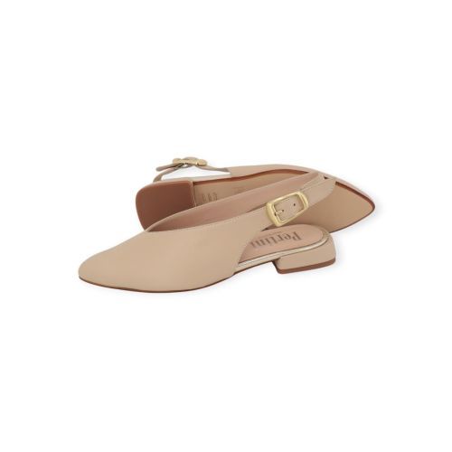 Pertini dames ballerina slingback in beige leer.