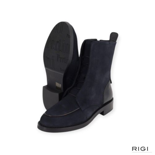 Pertini 262W33115D2 enkellaars in blauw suède, leer voor dames. 