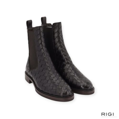 Pertini 262W33239D2 enkellaars in bruin tressée leer voor dames. 