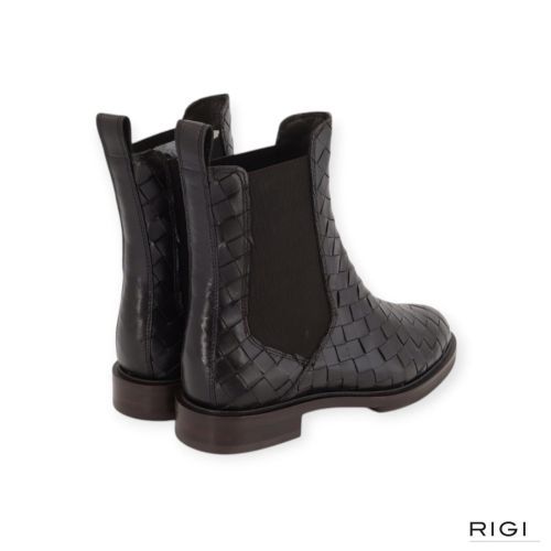 Pertini 262W33239D2 enkellaars in bruin tressée leer voor dames. 