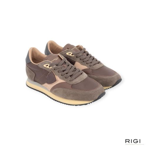 Philippe Model BLVILLE BVLD VD18 sneaker in bruin brons dames.