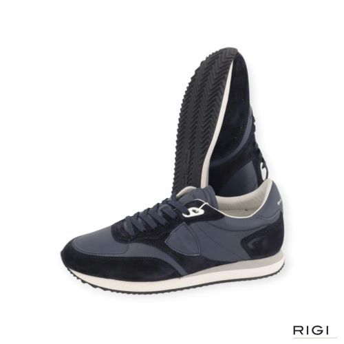 Philippe Model BLVILLE BVLU VD12 sneaker voor heren in blauw. Philippe Model BLVILLE BVLU VD12 sneaker voor heren in blauw.