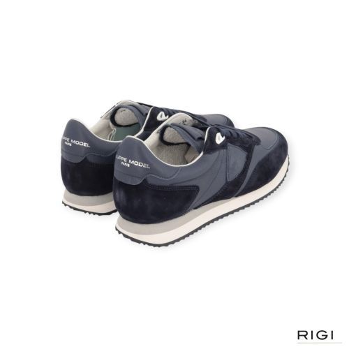 Philippe Model BLVILLE BVLU VD12 sneaker voor heren in blauw. Philippe Model BLVILLE BVLU VD12 sneaker voor heren in blauw.