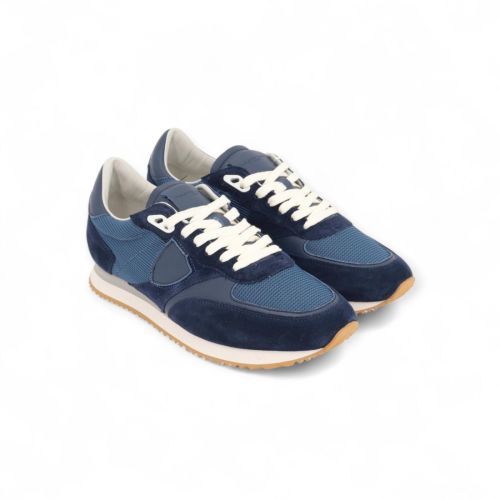 Philippe Model Blville Low heren sneaker blauw. Philippe Model Blville Low heren sneaker blauw.