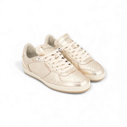 Philippe Model PGAL Low dames sneaker in goud. Philippe Model PGAL Low dames sneaker in goud.