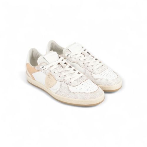 Philippe Model PGAL Low heren sneaker wit-zand. Philippe Model PGAL Low heren sneaker wit-zand.