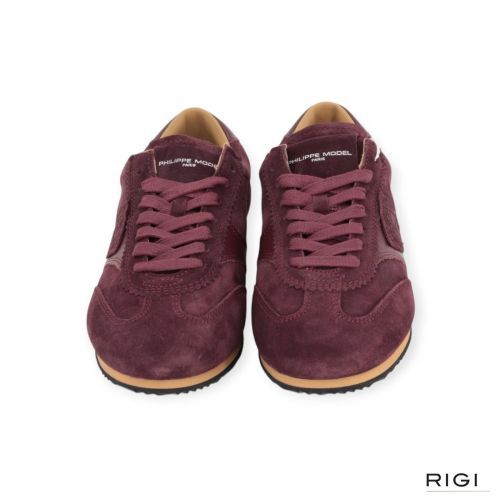 Philippe Model Planche PNLD D014 sneaker voor dames in bordeaux suède.