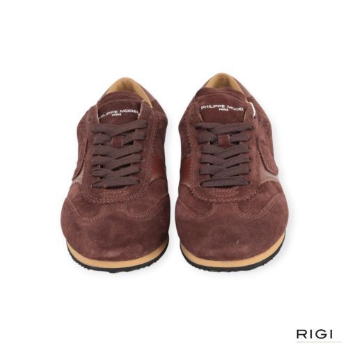 Philippe Model Planche PNLD D015 sneaker voor dames in bruin suède. Philippe Model Planche PNLD D015 sneaker voor dames in bruin suède.