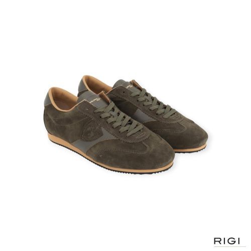 Philippe Model Planche PNLU D012 sneaker voor heren in groen suède. Philippe Model Planche PNLU D012 sneaker voor heren in groen suède.