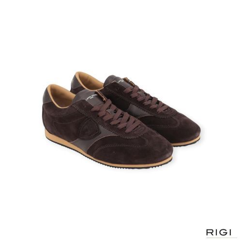 Philippe Model Planche PNLU D013 sneaker voor heren in bruin suède. 