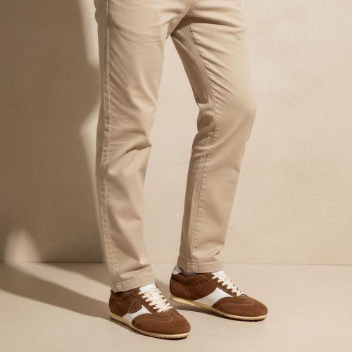 Philippe Model Planche Low heren sneaker in bruin suede. Philippe Model Planche Low heren sneaker in bruin suede.