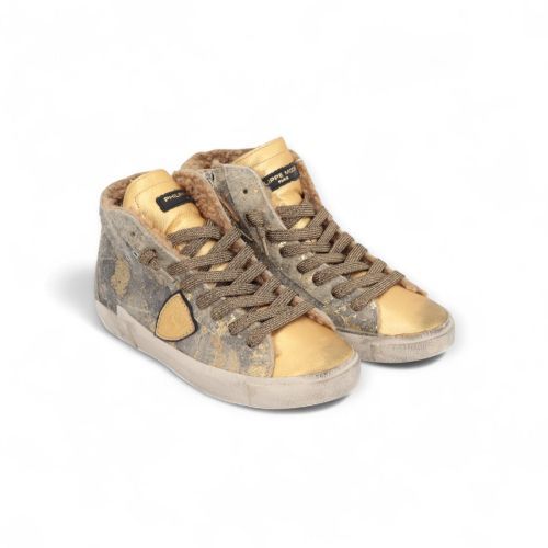 Philippe Model Sneaker Goud dames (PRSX High PRHD LDM2 - PRSX High PRHD LDM2) - Rigi