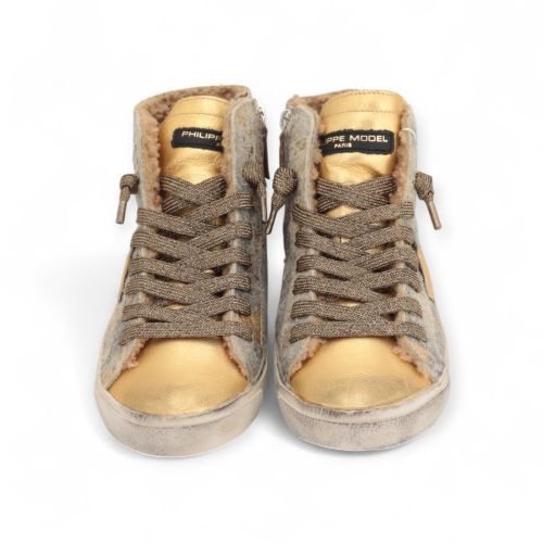 Philippe Model Sneaker Goud dames (PRSX High PRHD LDM2 - PRSX High PRHD LDM2) - Rigi