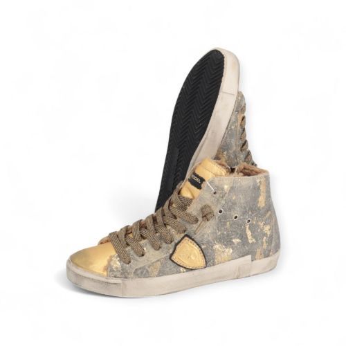 Philippe Model Sneaker Goud dames (PRSX High PRHD LDM2 - PRSX High PRHD LDM2) - Rigi