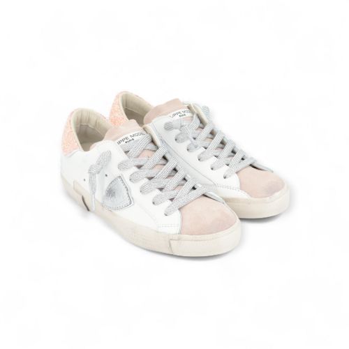 Philippe Model PRSX Low dames sneaker roze-wit. Philippe Model PRSX Low dames sneaker roze-wit.