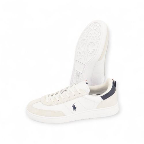 Polo Ralph Lauren Bedford Rib heren sneaker wit-blauw.