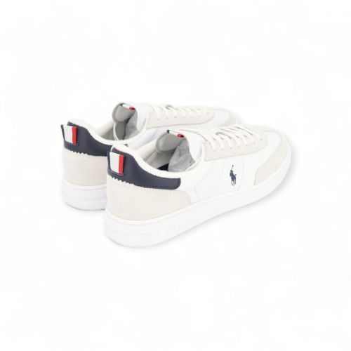 Polo Ralph Lauren Bedford Rib heren sneaker wit-blauw.