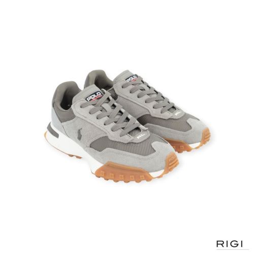 Polo Ralph Lauren Eldridge heren sneaker in grijs suede leer. Polo Ralph Lauren Eldridge heren sneaker in grijs suede leer.